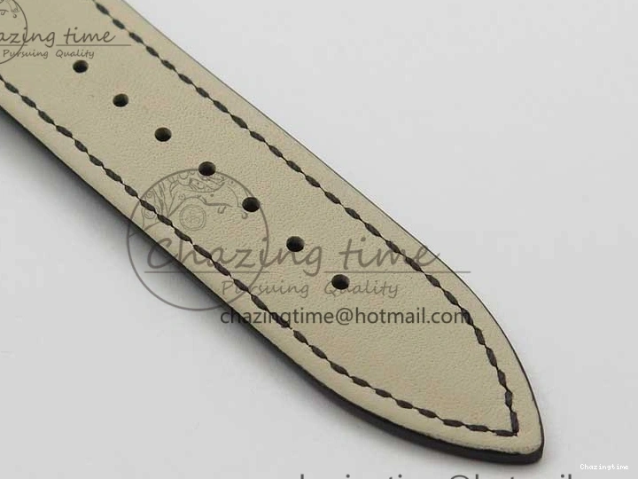 0128 MultiPurpose Villeret 6654 SS Complicated Function OMF 1:1 Best Edition White Dial on Black Leather Strap A6654 V 7901